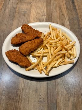 Classic fried chicken and fries dish
