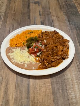 Traditional Mexican meal with toppings