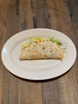 Taco on a white plate