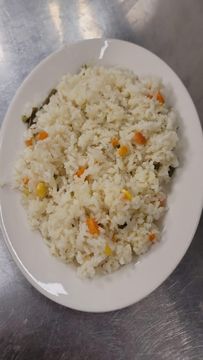 Plate of vegetable fried rice