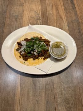 Taco with cilantro and onions