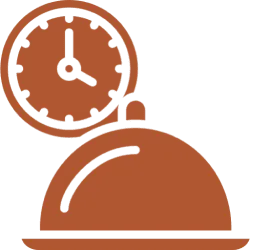 Reception bell with clock icon