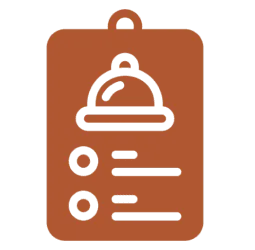 Restaurant menu clipboard icon